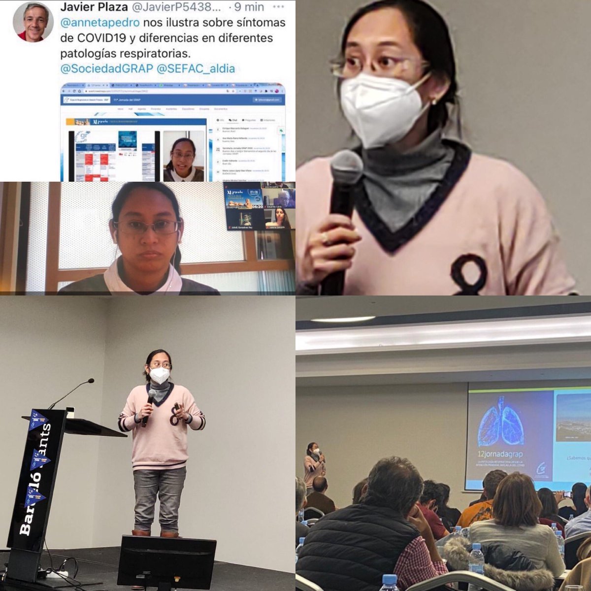 annetapedro's tweet photo. Súper agradecida en dejarme participar en #XIIJornadaGRAP21 de @SociedadGRAP hace un año participando online y este año PRESENCIAL‼️ Qué ilusión veros a todos #aprendiendojuntos #update #patologiarespiratoria #GRAPEXPRESS #GRACIAS a todos‼️ https://t.co/lsQICrOagO