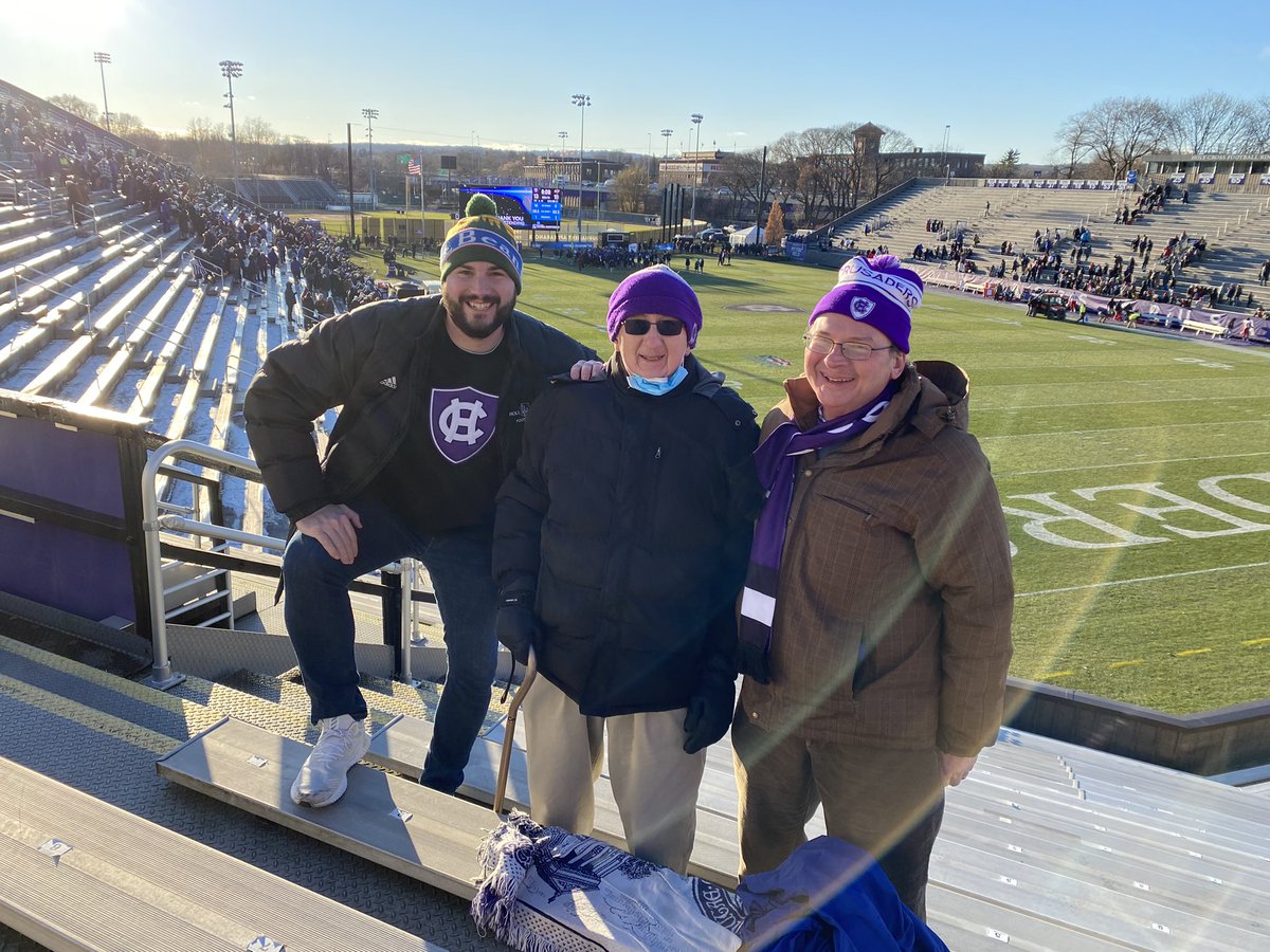 JTutino's tweet photo. Been going to @HCrossFB games for 30+ years and have never seen an ending like that one. Froze to death, but 100% worth it. We’re on to Villanova! #GoCrossGo https://t.co/orNPpvFXR5