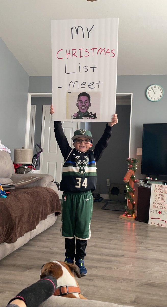 whitneymeade87's tweet photo. @Giannis_An34 Parker made this sign for tonight at the pacers game!!! https://t.co/h8pfTBMgfL