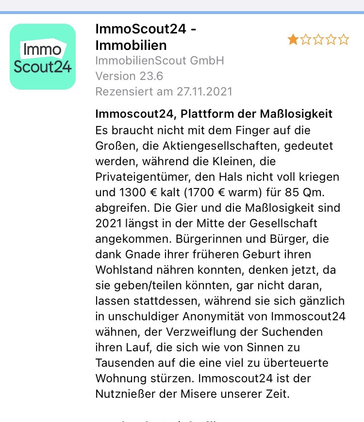 autorcas's tweet photo. @Immobilienscout #Mietenwahnsinn https://t.co/JK29wx1c8A