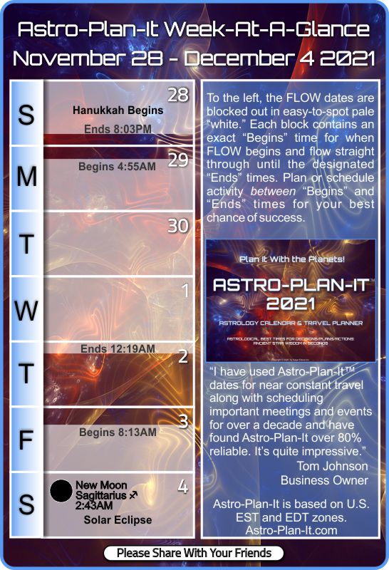 astroplanit's tweet photo. Astro-Plan-It  Week-At-A-Glance November 28 - December 4, 2021 - https://t.co/NN5qqrZcKO Hurry! Get your copy of Astro-Plan-It today at https://t.co/e22OkceP02 and on Amazon. https://t.co/kI5JWnenGJ