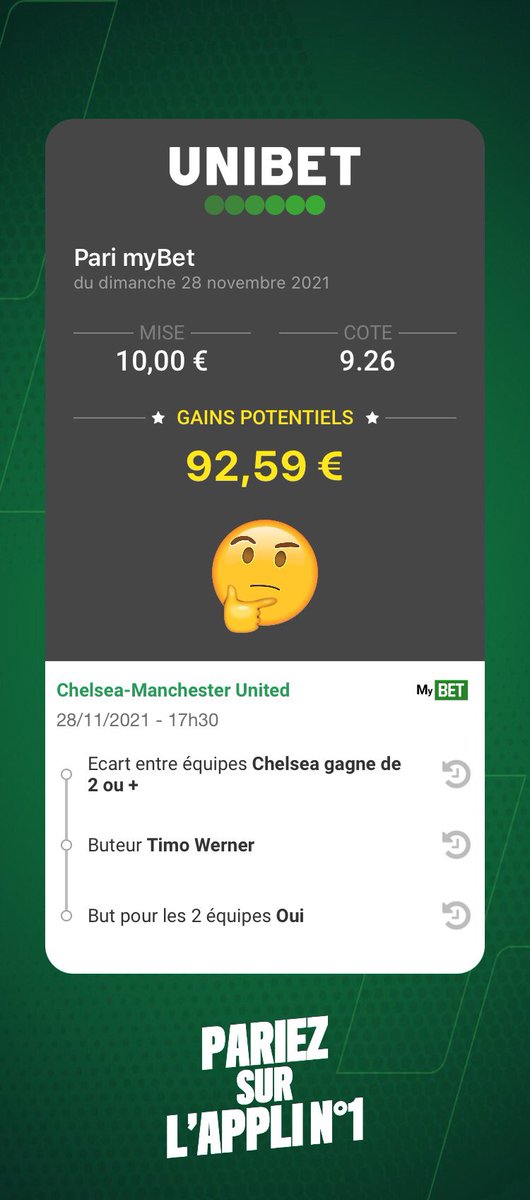UnibetFrance's tweet photo. 👊 Mission MyBet #CHEMUN 💂‍♀️

👉 Unibet partage les gains à 5 d’entre vous dans les RT si ça passe. https://t.co/1hjRlVgnul