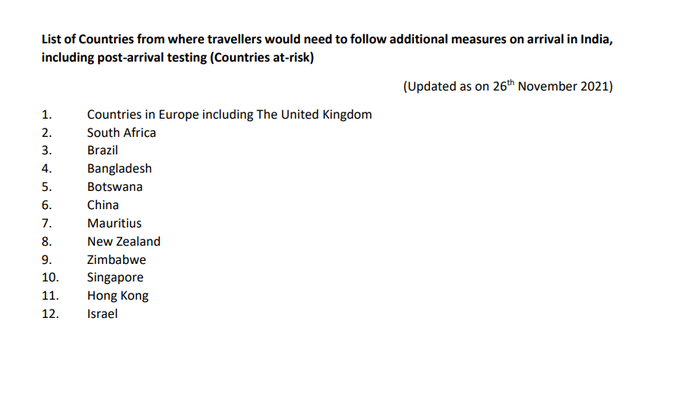 ndtv's tweet photo. As per Health Ministry's guidelines, travellers from 'countries at-risk' will need to take the #COVID test post-arrival and wait for results at the airport.

(ANI) https://t.co/I6yc1wcuNY