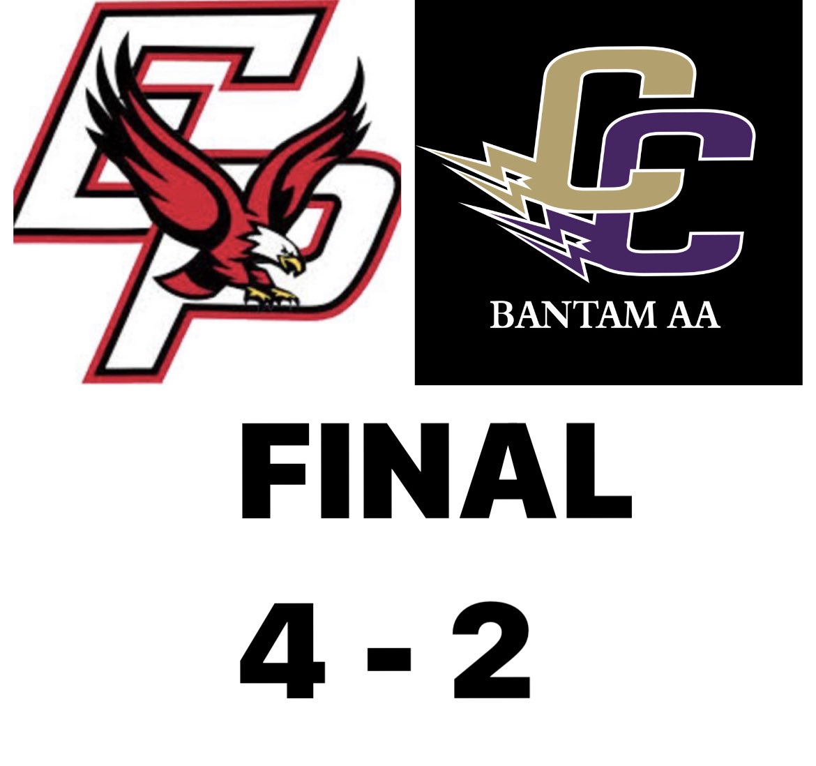 Game 4 EP tournament 8:30am. Loss to @EPBantamAA21_22.  Last tournament game today @ 4pm