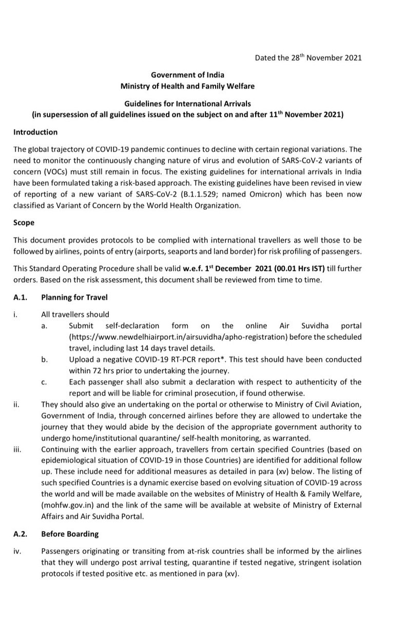 tapasjournalist's tweet photo. List of #Countries from where travellers would need to follow additional measures on arrival in #India, including post-arrival testing (#Countriesatrisk). Also is the guidelines for International Arrivals. #Omicron #covidvariant #Indiaupdate @DDIndialive @DDNewslive https://t.co/OIMR9NUSfI