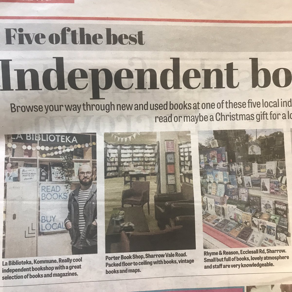 KIbooksandmusic's tweet photo. Not quite sure why or how #Sheffield’s largest independent s/h book&amp;music shop was left off @sheffieldtelegraph’s list (but it was) Maybe they just think we aren’t good enough. Who knows? #indiesheffield #supportindependentbookshops #kelhamislandlife #KINCA https://t.co/8QAFfK96pd