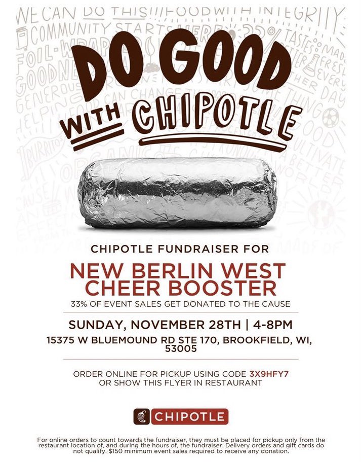 4pm-8pm, head to Chipotle!