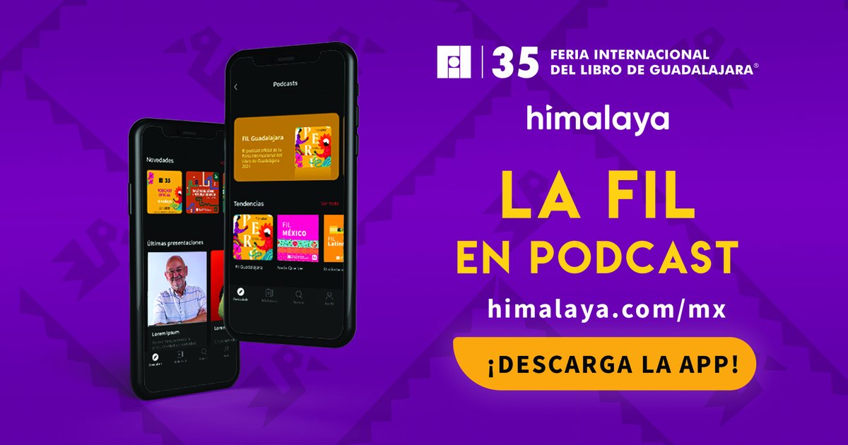 ¡Regresa el podcast de la FIL en <a href="/HimalayaLAT/">Himalaya Latinoamérica</a> 
Escucha y disfruta de las presentaciones de tus autores favoritos en esta gran celebración: a tu ritmo, a cualquier hora, en cualquier lugar.
👉 Descarga la app o entra a  pro.himalaya.com