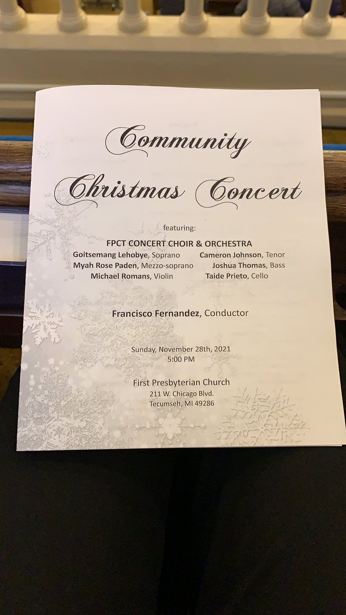 Concert #1 of the holiday season.