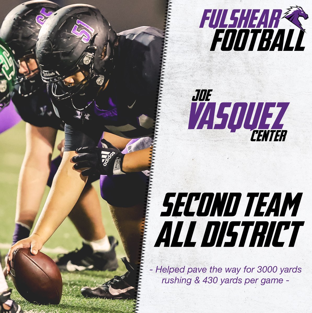 Congratulations to Joe Vasquez  2nd Team All District Center
#WeAreFu1shear
<a href="/fulshear_fball/">Fulshear Football</a> 
<a href="/BigJoe_99/">Big Joe</a>