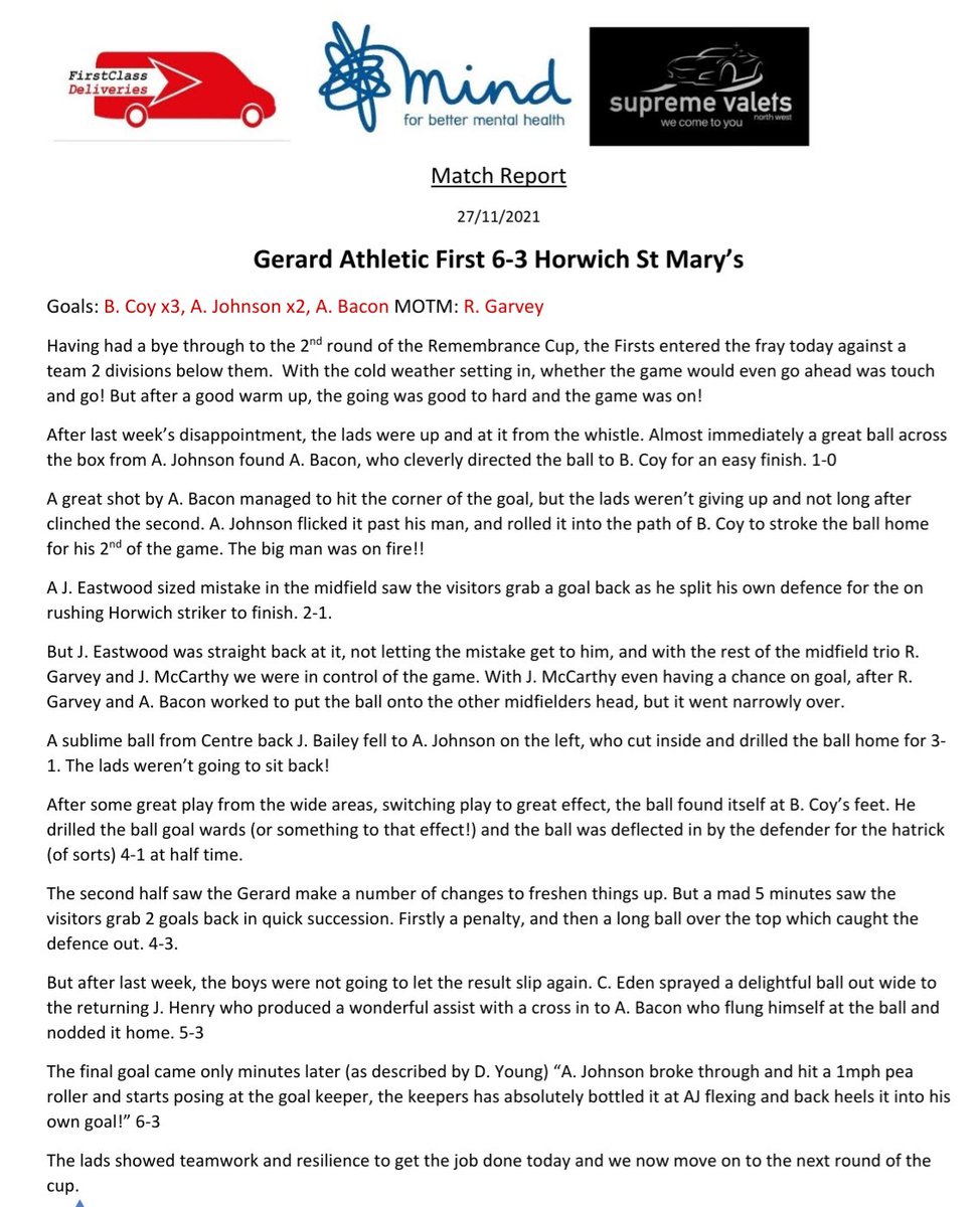 Today's match report...💚🖤💛