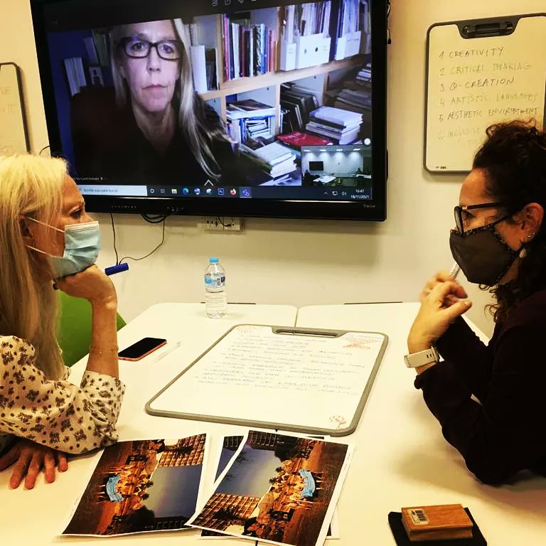 interstice_eu's tweet image. Hybrid participation in the first face-to-face #INTERSTICE transnacional meeting. Images that help us thinking.
@Erasmus_Project #art #education #arteducation