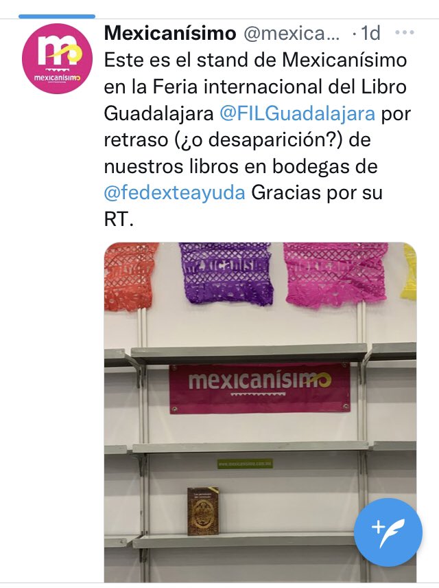 Teregomezf's tweet photo. ¿Qué pasa tras bambalinas en la Feria del libro de Guadalajara #FILG ? Sucede de todos, pero aquí abro hilo 🧵 sobre el caso particular de Mexicanísimo y FedEx, es decir, una editorial que tiene un stand y la empresa encargada de llevar sus libros de Cdmx a Guadalajara. 1/ https://t.co/9anEgZCfJB