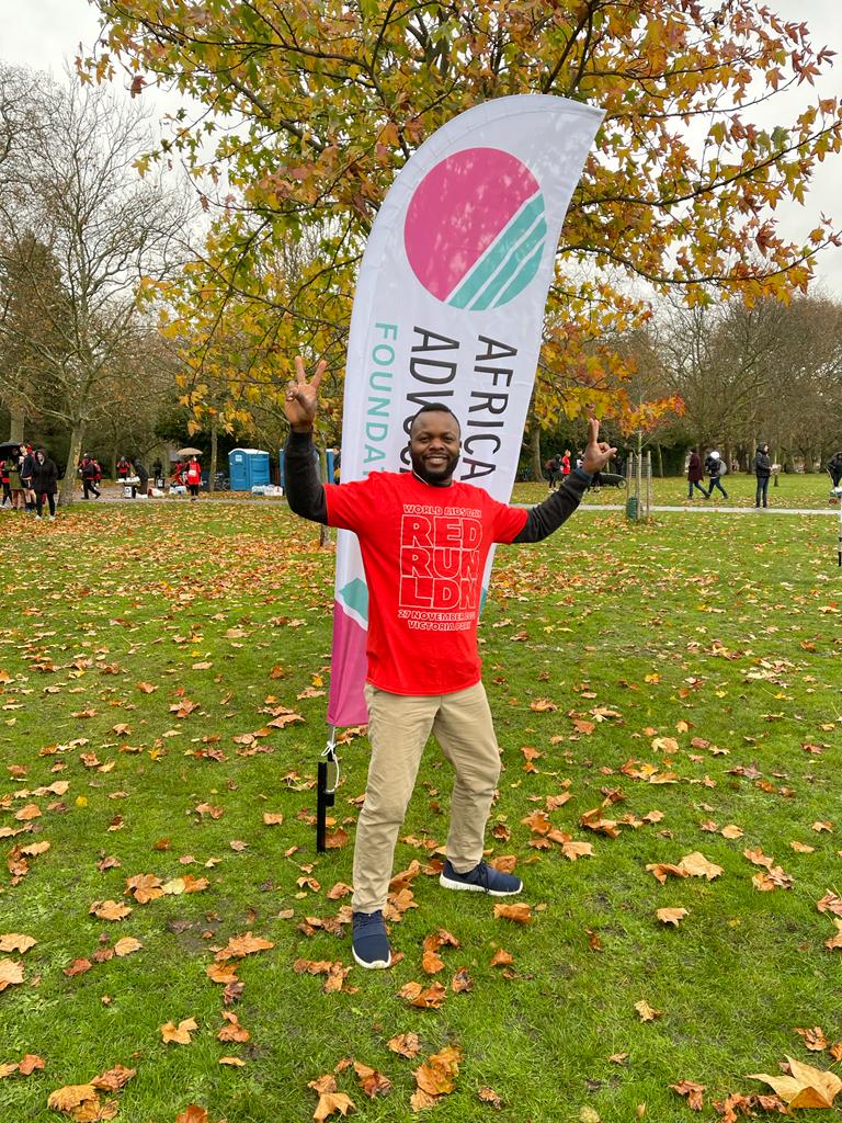 africadvocacy's tweet photo. A few impressions from yesterday's #WorldAIDSDay2021 #REDRUNLDN
 Many thanks to our runners and everybody supporting this event! 
#HIV #PrEP #UequalsU #Equality #HumanRights https://t.co/qXxRF05Qvf