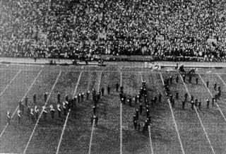 straff54's tweet photo. @CFBONFOX @johnlegend @OhioStateFB The Michigan Band did this twice. In Columbus in 1932 and again in Ann Arbor in 1933. https://t.co/lXGbPHB269