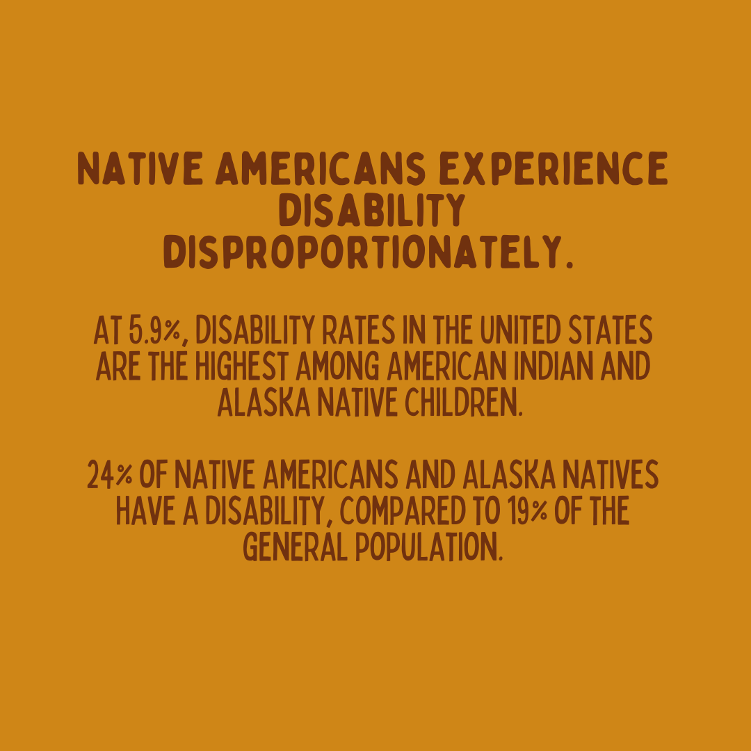 ConnCollSAS's tweet photo. November is Native American Heritage Month! Swipe to better understand why Native Americans and Native American communities are disproportionally impacted by disability. https://t.co/1qpI4VbUzt