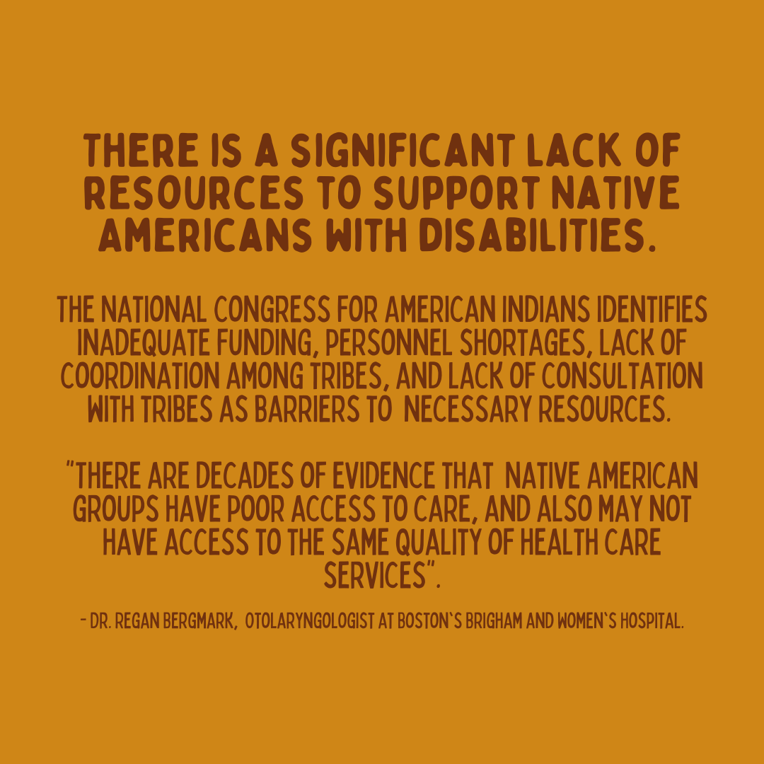 ConnCollSAS's tweet photo. November is Native American Heritage Month! Swipe to better understand why Native Americans and Native American communities are disproportionally impacted by disability. https://t.co/1qpI4VbUzt