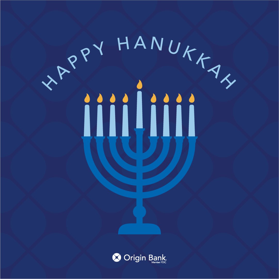 OriginBank's tweet photo. Today marks the first day of Hanukkah β may your holiday season be filled with joy π
#HappyHanukkah from us all at #TeamOrigin! https://t.co/KOKwywi0Hh