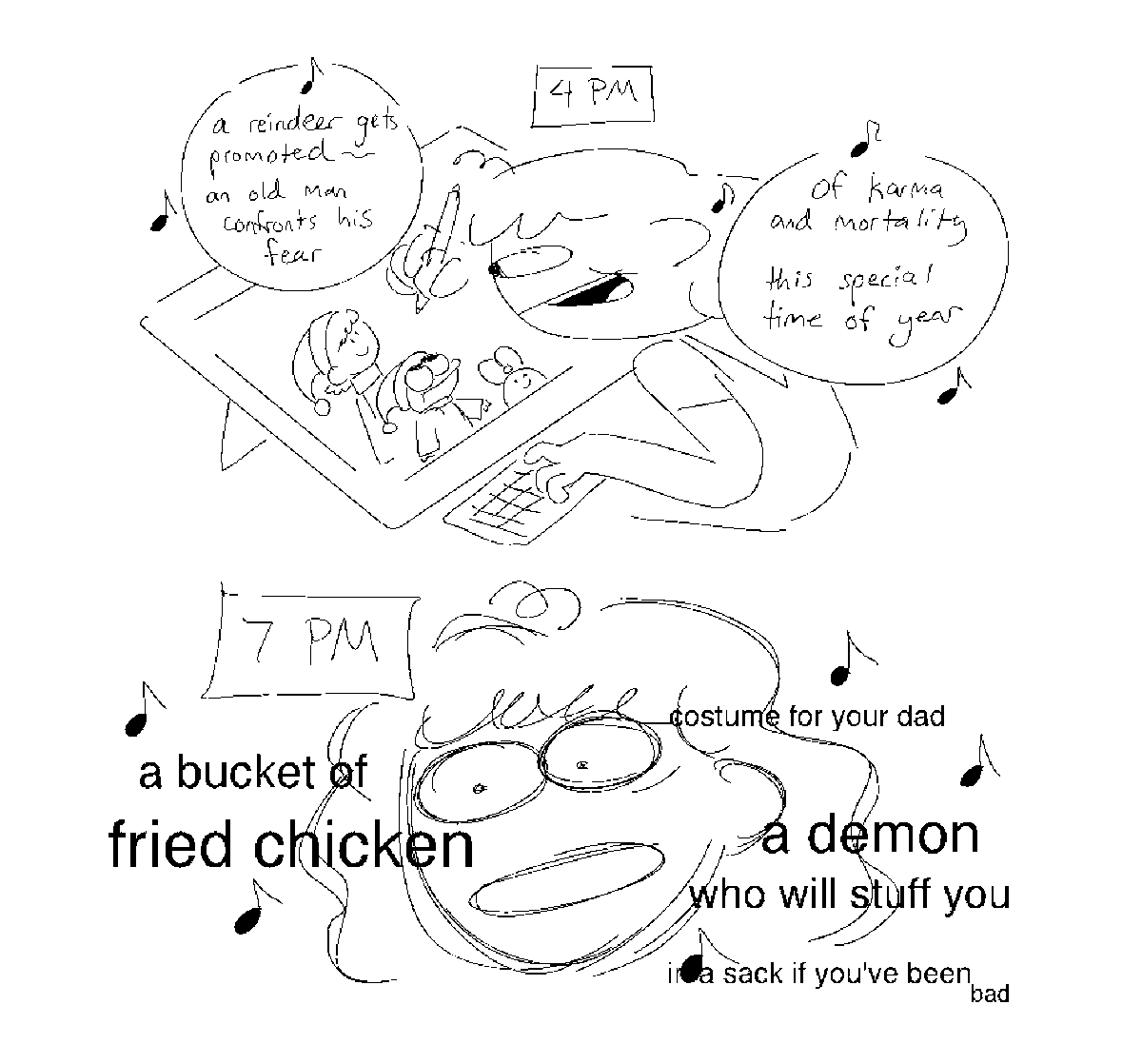 ah! i can finally post my 2021 hourlies from 10 months ago! i was working on a specific Froggy Little Xmas sequence that day... 