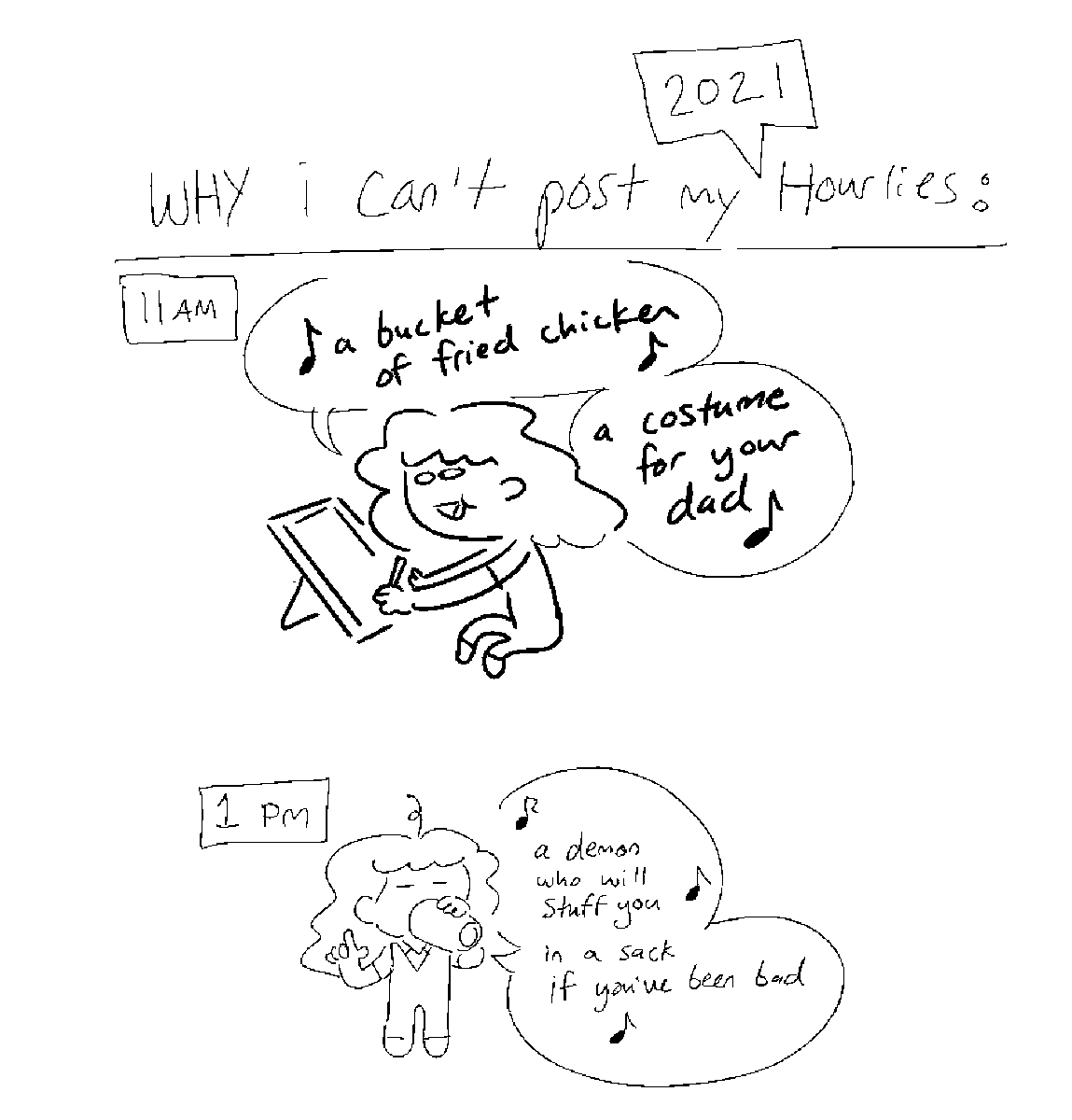 ah! i can finally post my 2021 hourlies from 10 months ago! i was working on a specific Froggy Little Xmas sequence that day... 