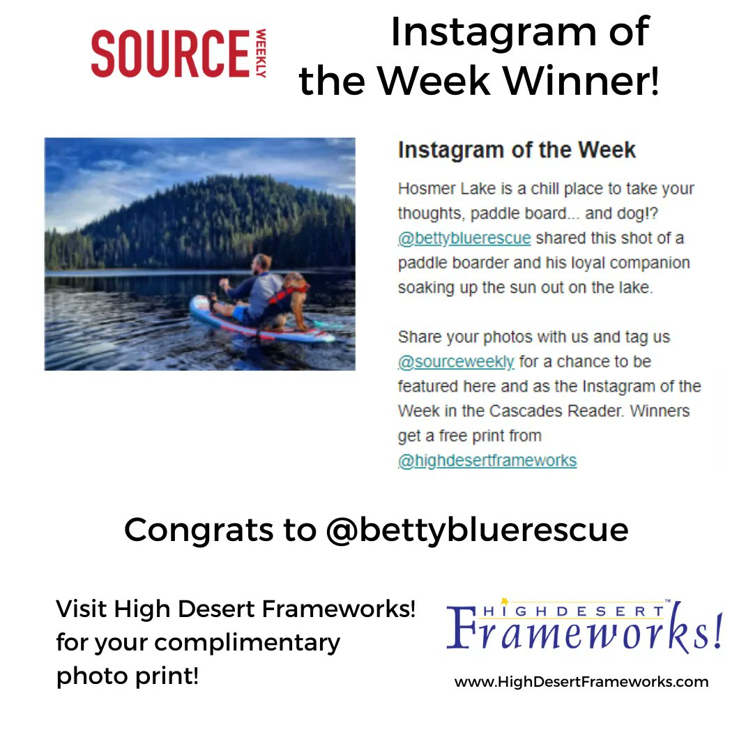 HDFRAMEWORKS's tweet image. Two Time Winner of @sourceweekly Instagram of the Week!  Congrats, @bettybluerescue - We love Hosmer also! Well, minus the mosquitos.  We will DM you when your complimentary photo print is ready to pick up! #IGWSourceWeekly bit.ly/ComeFrameWithUs #InBend