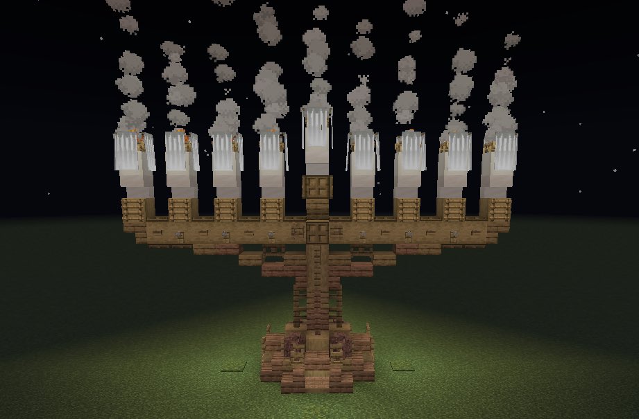 _WorldOfColor_'s tweet photo. I want to start a challenge this holiday season, build your holiday, your tradition or whatever makes this season special to you. Challenge your friends below or retweet to come together as a community.
@DarrenDHed @W2DJosh #Minecraft #holiday 

Mine is my grandfathers menorah \/ https://t.co/7S2AzP2PxC