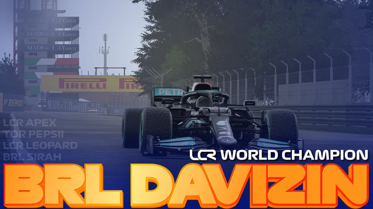 LegacyChRacing's tweet photo. .@iannarellidavi WINS THE ITALIAN GRAND PRIX! 🇮🇹
BRL DAVIZIN IS YOUR #LCRX WORLD CHAMPION! 🏆
Brazil is back on top of the world as @BRLEsportsTeam also clinch the first ever LCR Esports title 🤝
@LCR_Leopard finishes P2 with @TomC59_ in 3rd 🥈🥉
What a race, what a season! https://t.co/56X6X9Lmik