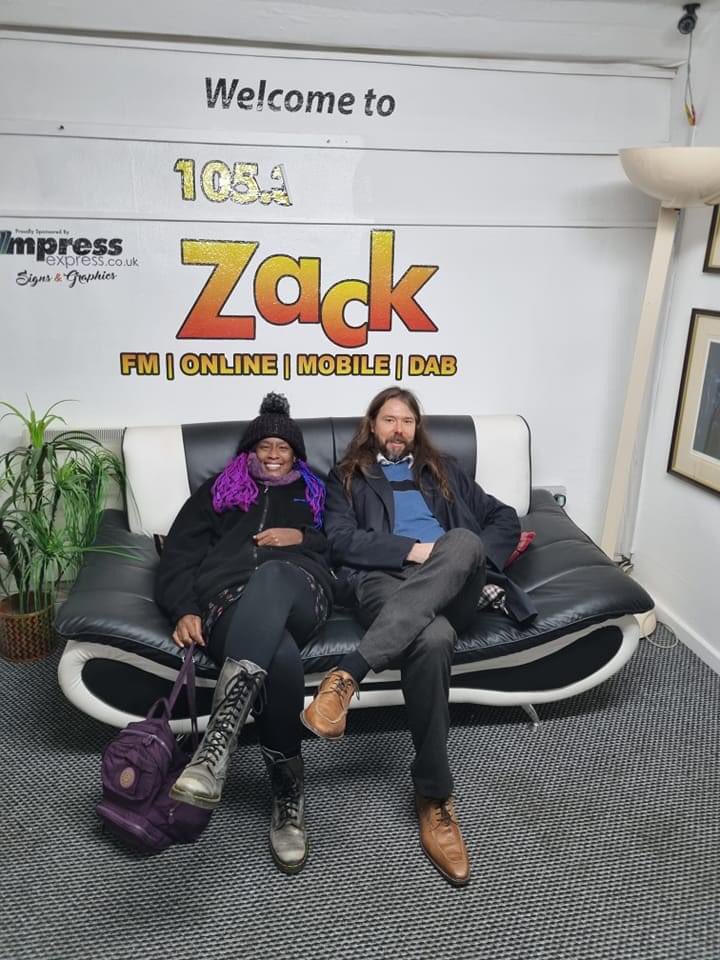 4thLabyrinth's tweet photo. Thank you to Shaun and Flip from @1053zackfm for letting us come in out of the cold and feeding us cake! Youβll never get rid of us now π Also thanks for giving our Christmas song a spin (or 2!).#4thlabyrinth #rockmusic #rock #gigs #livemusic #progrock #radio https://t.co/y6jzitGRMj