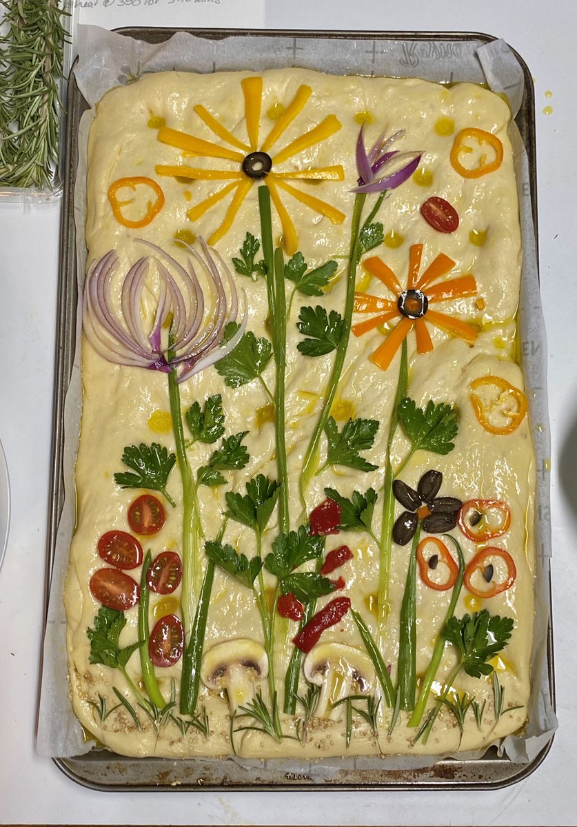 16pxl's tweet photo. my first focaccia vs one of the last i made 🌿✨ proud of how much better i’ve gotten 😅 https://t.co/MbALa6jRE0