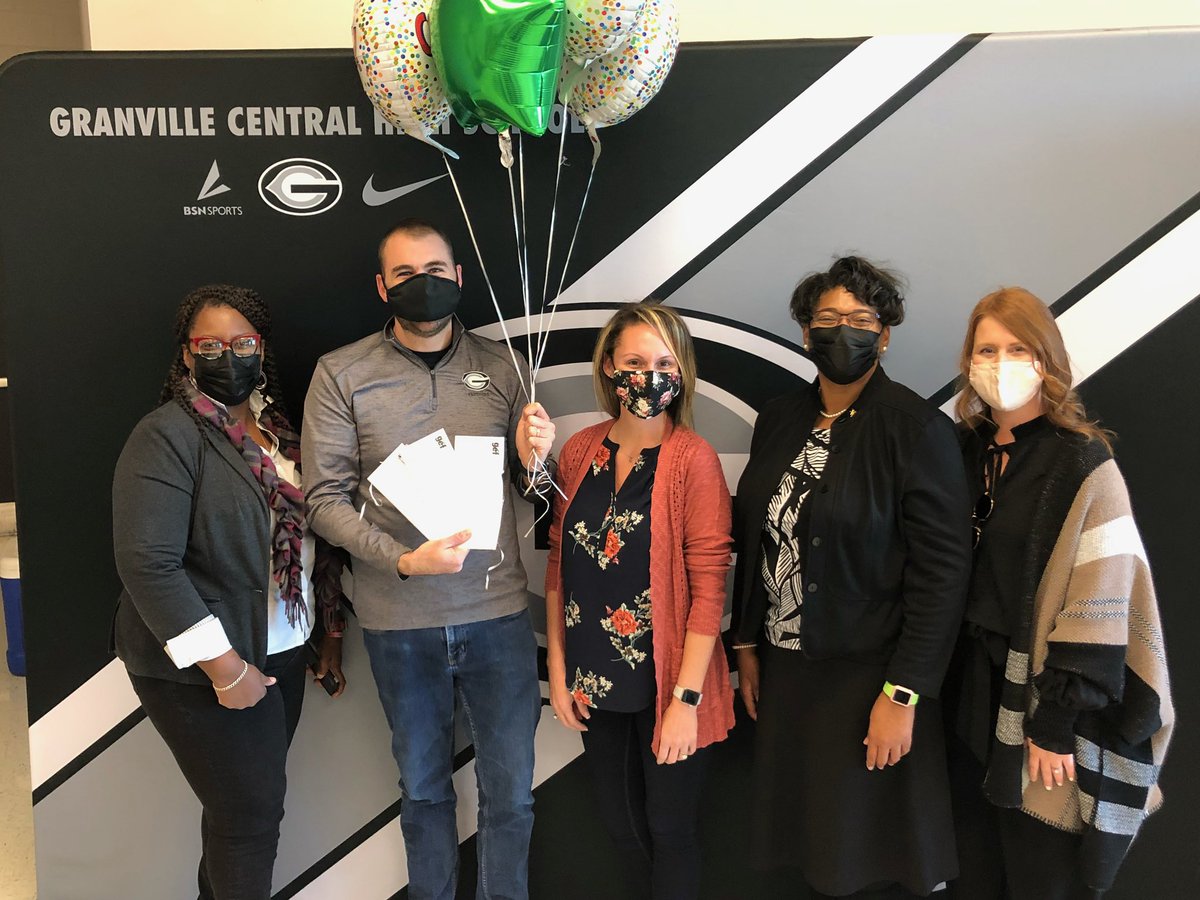 GCHSEnsembles's tweet photo. Thank you so much Granville Education Foundation for your surprise visit! The GCHS Performing Ensembles were awarded over $7000 in grants which will be used for music and equipment to help the program continue to grow and thrive!

#musiceducation #musiced #grants #music #band https://t.co/gqpAPzgmg7