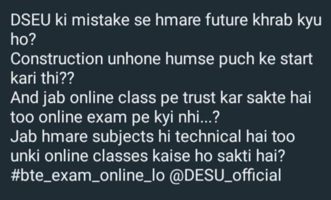 rupanshu002's tweet photo. So again we student suffers..
I request 
@ArvindKejriwal
 
@msisodia
 
@CMODelhi
 to cancel the offline BTE exams keeping in mind the new covid variant which is a Variant of concern (says WHO) #bte_exam_online_lo #dsui #OmicronVariant #covidvariant https://t.co/2srJUd14aT https://t.co/rA7LmSlX0y