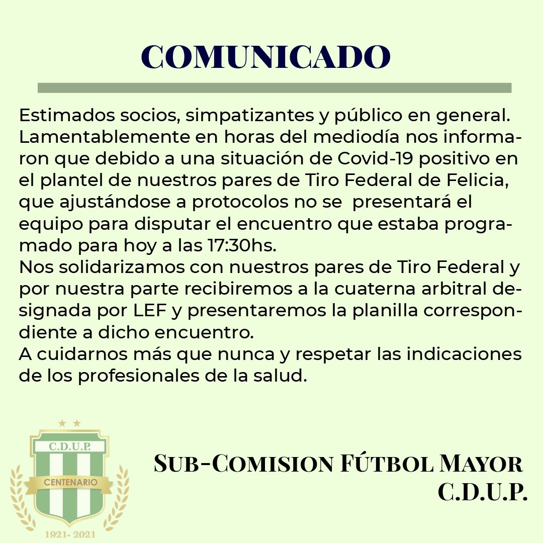 Eldepor_CDUP's tweet photo. ÚLTIMO MOMENTO https://t.co/9Ojs2mq6EI