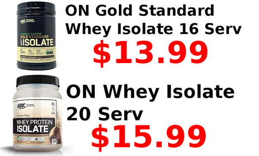 Two amazing deals on #OptimumNutrition protein - 

- 20 servings of Optimum Nutrition Whey Isolate for only $15.99
- 16 servings of #OptimumNutrition Gold Standard Whey Isolate for only $13.99

Order now at -> https://t.co/tILcFd5WZs

#TrueStrength @Team_Optimum https://t.co/ZxYWkivANb