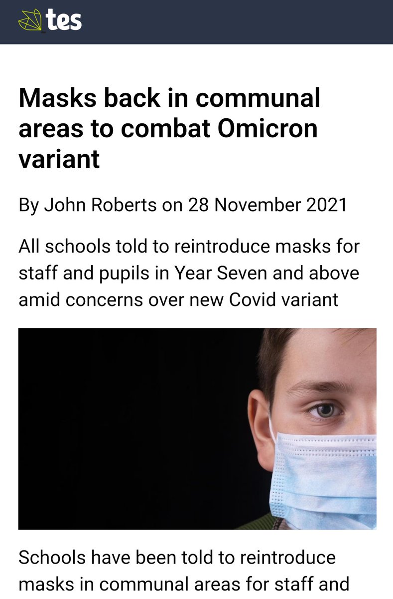 FangirlTheJulie's tweet image. A school is virtually all communal areas!!! 

#MasksInSchool 

google.com/amp/s/www.tes.…