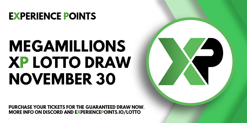 XP Lotto is back for another guaranteed drawing on Tuesday, November 30, 2021! The cash option is over $73 million USD! Don't be left out of the winnings.

#XPLotto

Check it out!

experiencepoints.io/lotto