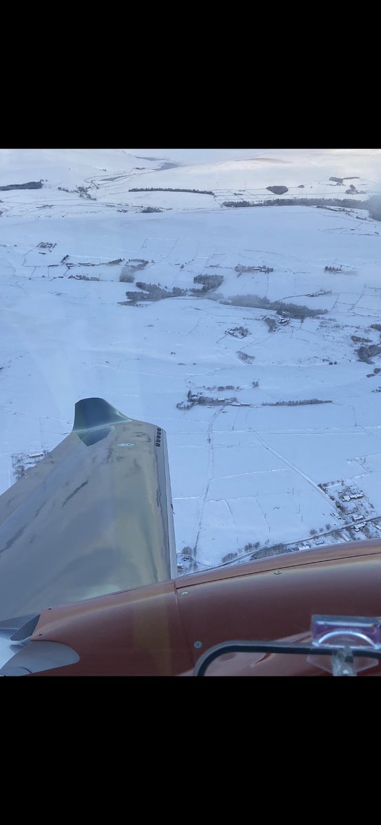 It’s not all blue sea and skies. Pennines looking beautiful in their winter coat today. #isleofman #flyprivateiom