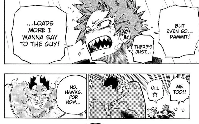 Now it's not the time to be adding more red herrings, pls. I don't feel pity for Hagakure if she's being manipulated, she's way too flat for me to care  can't believe he used that for the twist. She didn't even talk to Deku yet, will she blame someone else? Aoyama get her. 