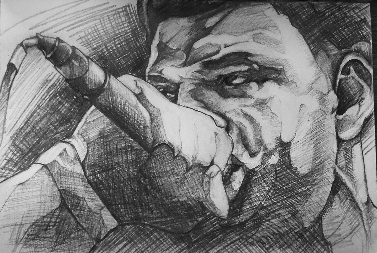 Beautiful #blackandwhite #sketch delivered by <a href="/__LNE__/">🔮✨🏳️‍🌈</a> ! Thank you this is so amazing 💗