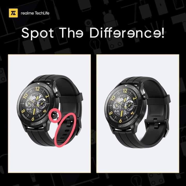 sonalbhalgamiya's tweet photo. @realmeTechLife Spotted the 2 Differences
1. Watch Buttons
2. Difference in Watch Strap holes.
@realmeTechLife
#realmeFan
#realmeWatchSPro
#RealFan
#win
#realme
#Contest
Tag
@ManishBhalgami1
@J_T_Vadgama
@NidhiSomani19
@Chhbi777
@LaxmiPatell
@ayush_bhakkad
@sachinhagare92 https://t.co/yckCpAjyr3