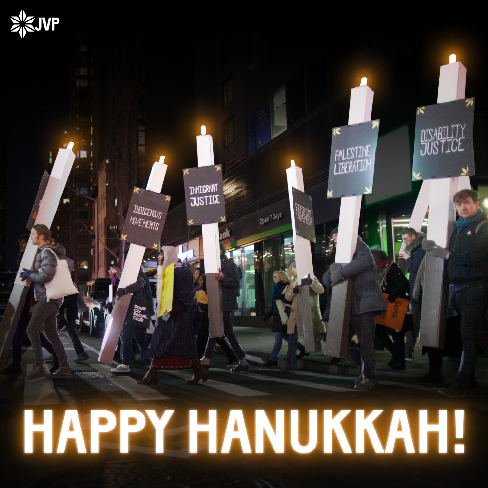 jvplive's tweet photo. Celebrate Hanukkah with your loving anti-Zionist Jewish community!

This Hanukkah, we rededicate ourselves to the struggle against Israeli apartheid, with events almost every night! Come kindle your menorah, learn, and take action with us.

Register at https://t.co/Zj0ImSMjSx https://t.co/o2HvCt88r6