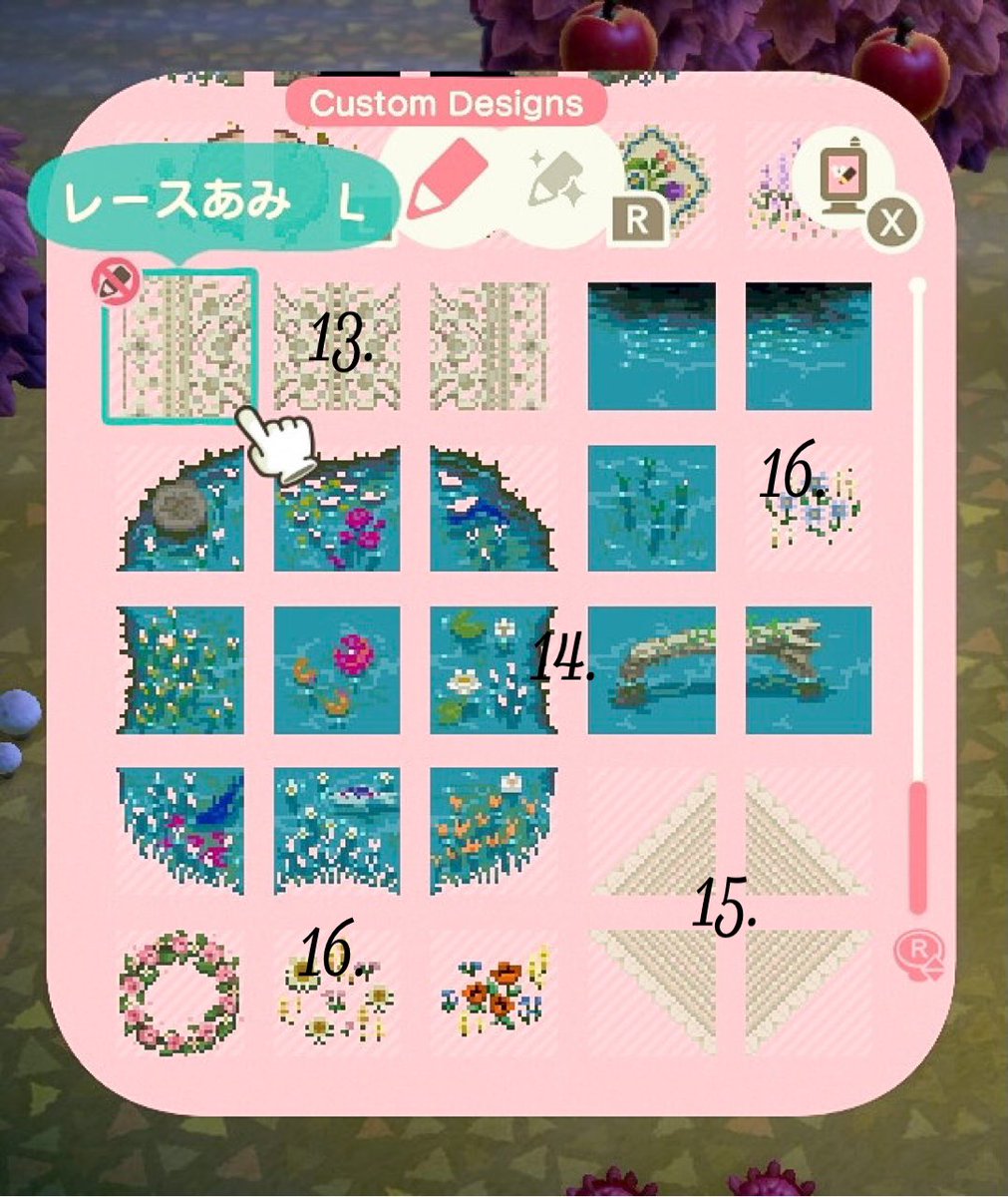 okay hi!! i numbered all the designs so please reference the codes in the replies to see which creator goes with each code🤍 lemme know if any codes are wrong or anything!