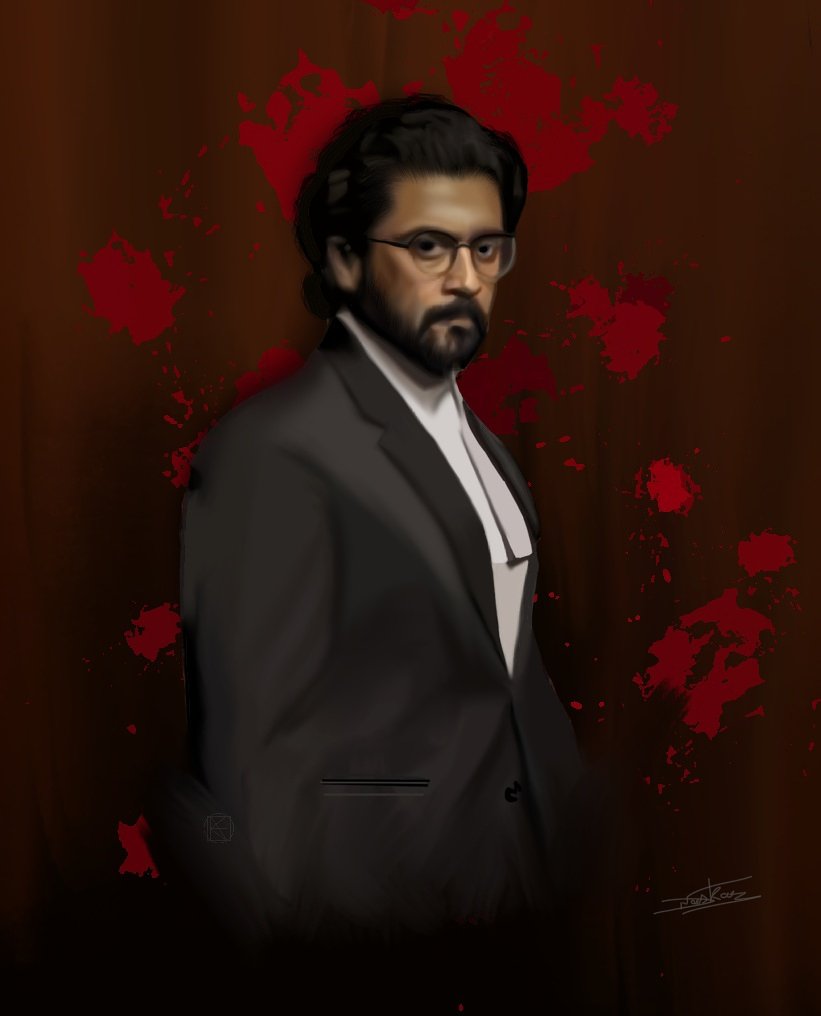 DebrajThunder's tweet photo. Some films jostle you out of your mundane existence &amp; compel you to do some thing about the world around you.#Jaibhim did exactly that to me.And Sir hat's off to you for the amazing act in this movie.
Digital art: @DebrajThunder 
#JaiBhimOnPrime
@Suriya_offl @SuriyaFansClub https://t.co/T9K3kuhB3e