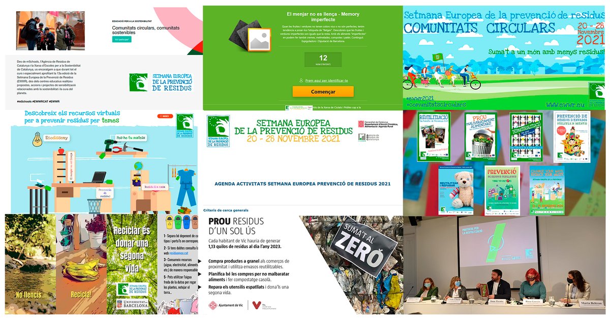 residuscat's tweet photo. Avui tanquem la 13a edició de la Setmana Europea de la Prevenció de #residus

Entre tots i totes, hem fet un pas més per avançar cap a una societat de #ComunitatsCirculars!

@2EWWR #EWWR #ewwrcat #ewwr2021 #CircularCommunities https://t.co/HcxEALiwAh