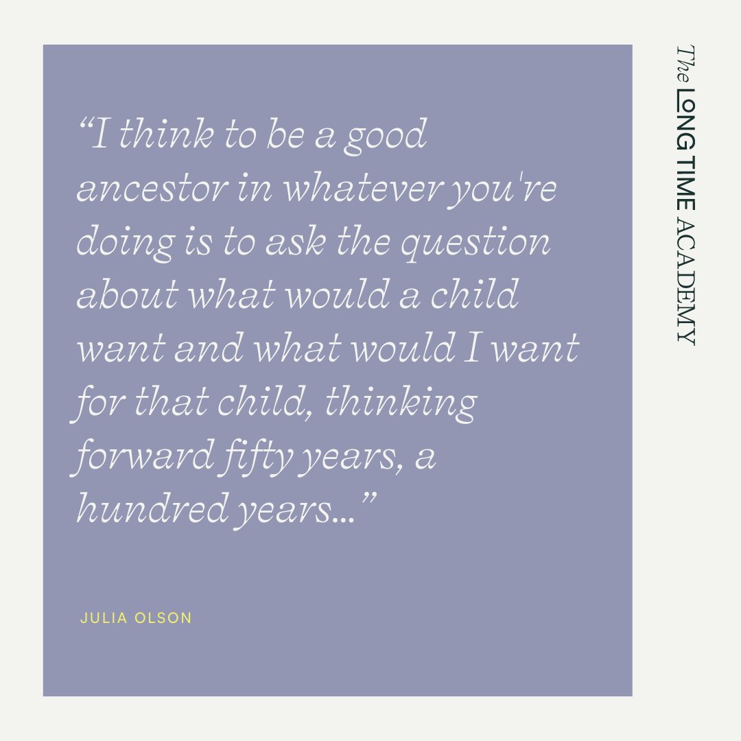 LongTimeProject's tweet photo. Julia Olson of @youthvgov from part 4 of the Long Time Academy Podcast 💥Listen here 👉https://t.co/Ics8TTMNUV 

Available now. #LongTimeAcademy #Futuresthinking #CathedralThinking #Longtermism #LongTimeProject #GoodAncestor #Longtimism https://t.co/458Zxgzols