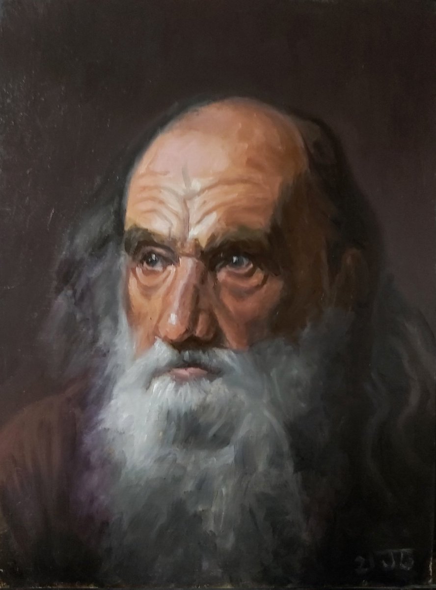 JanGaska's tweet photo. Portrait of Robert, oil on primed board 30.5 x 23 cm over 6 hours past couple of days. Reference photo from Raw Umber Studio. #portraitpainting #rawumberlive #oilpainting #artworks https://t.co/froahjSP7H