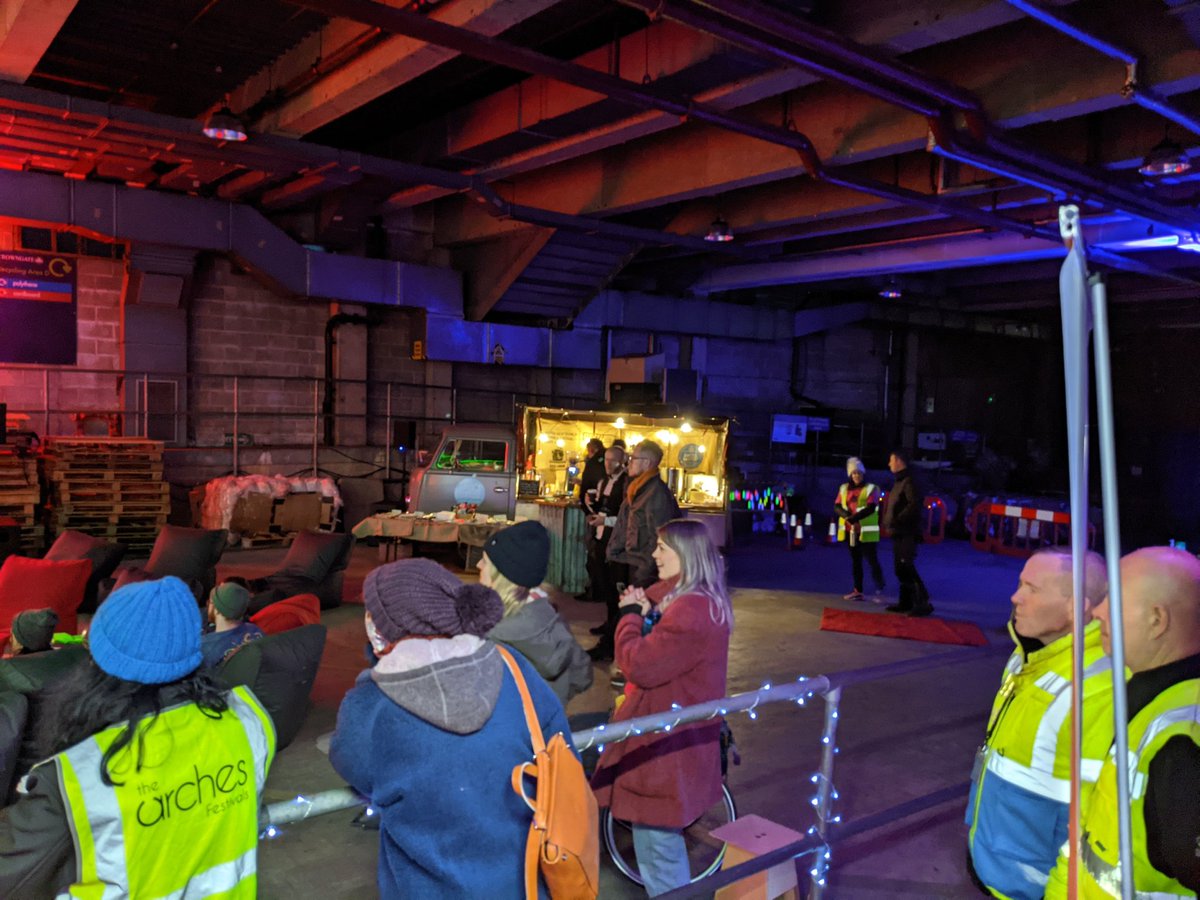 AlexLake101's tweet photo. Massive big up to @archesfests for The Rising Begins. Absolutely awesome use of a totally non-traditional arts space, incredibly warm welcome despite the freezing temperatures. Really exciting and engaging concept, can't wait to see what this develops into 😍 https://t.co/KfQg3rWcRZ
