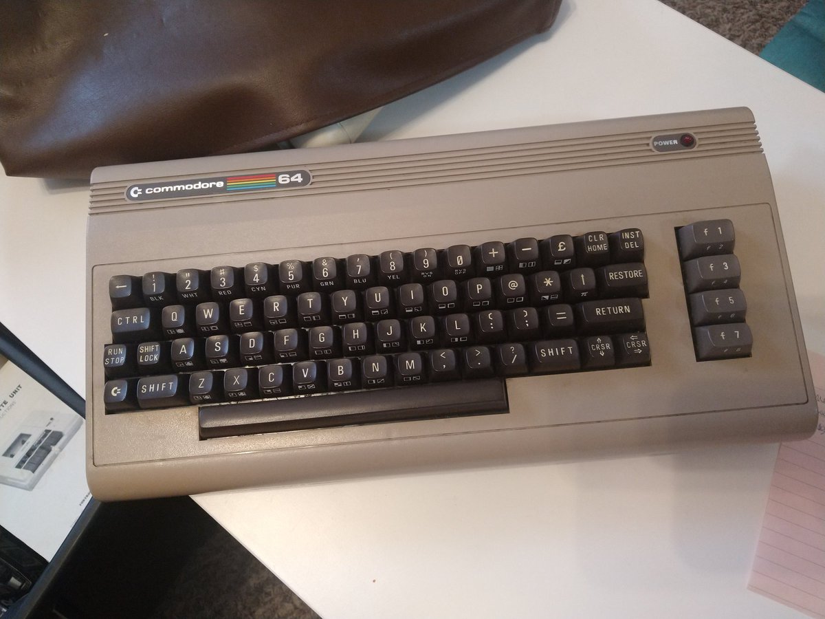 SunGryphon's tweet photo. Please enjoy this badly-photographed collection of Very Old computer games. #Commodore64 #TimexSinclair #TimexZX81
ZX81, cassette player, instruction book - 16k RAM cartridge with cassette for scale, Commodore 64 https://t.co/Gty0A8yA1s