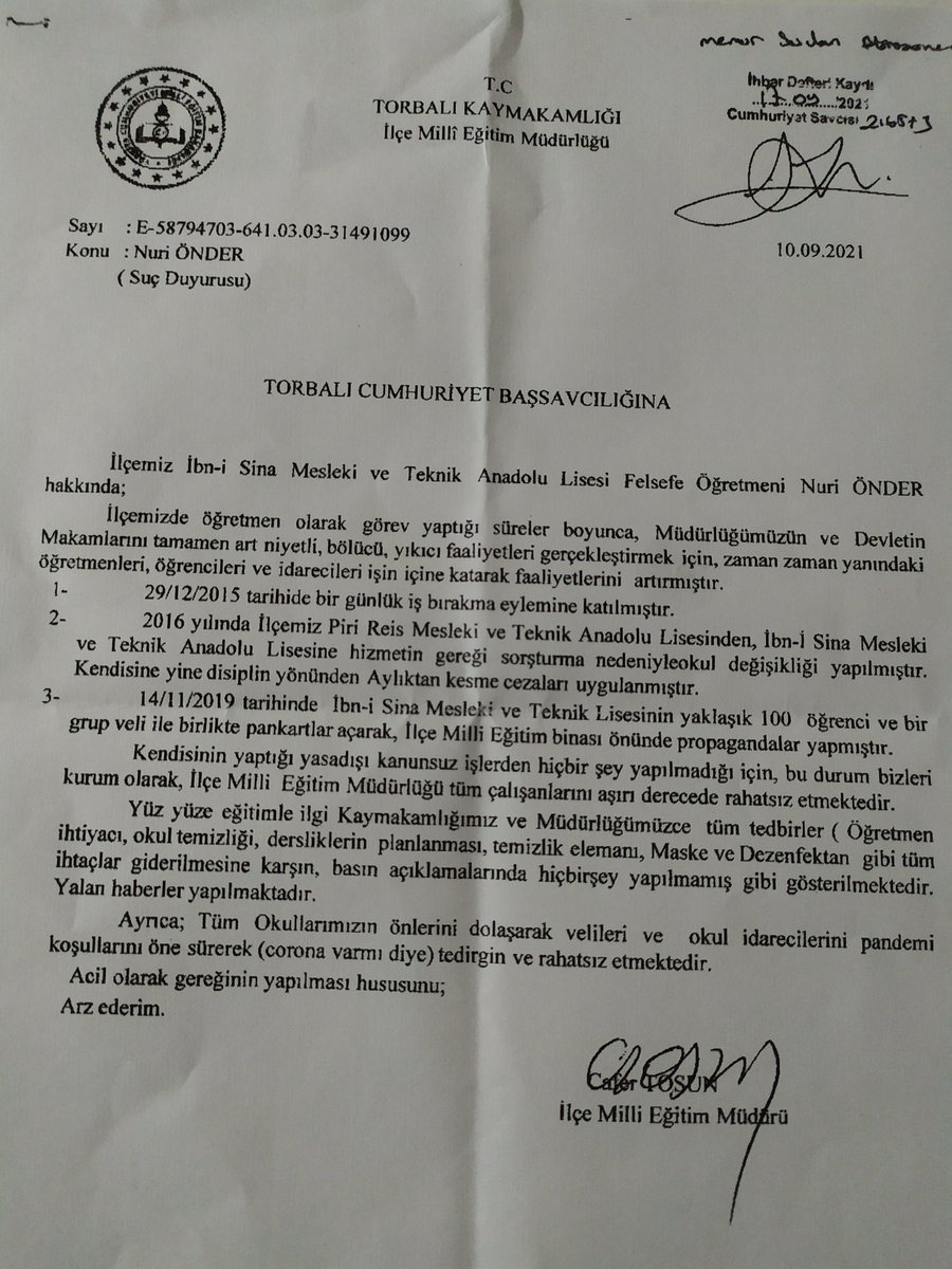 felsefebilim's tweet photo. @egitimsen @CHPMuratBakan 
Türkiye’de sadece bana açılan soruşturma gerçeken ilginç! 

https://t.co/fibbYkWGEM https://t.co/QLCdVmu83S