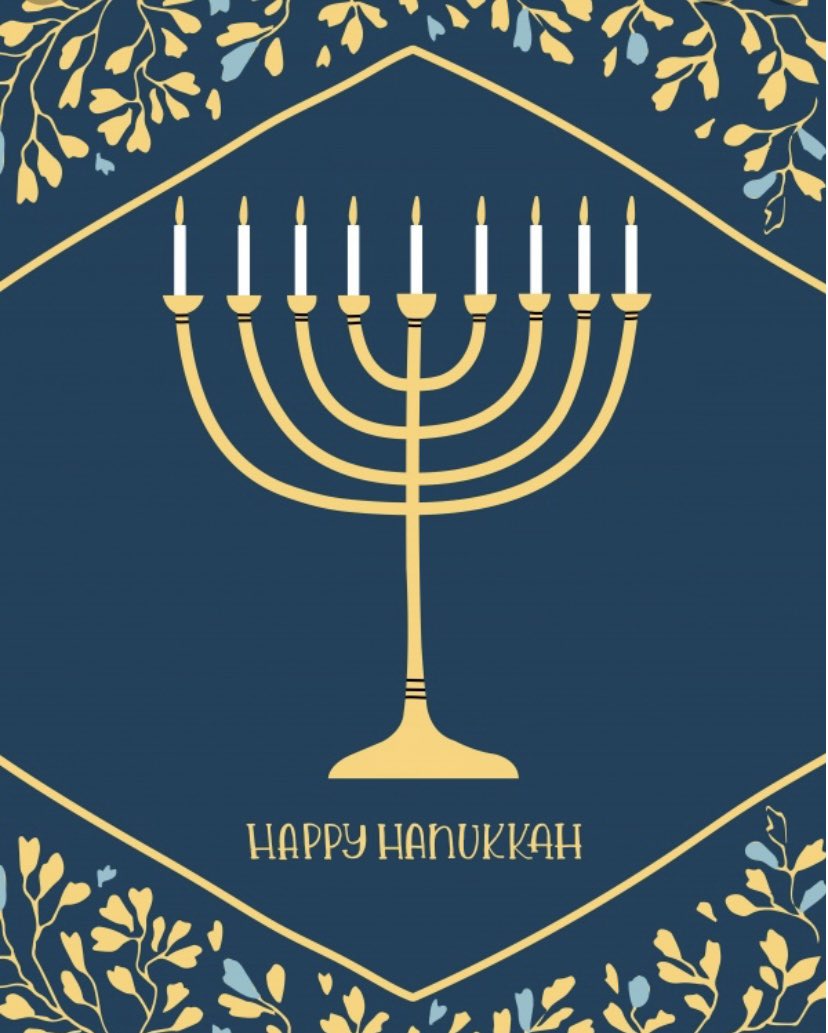 To all my friends and colleagues celebrating, Hanukkah greetings for health, love, peace, and happiness!