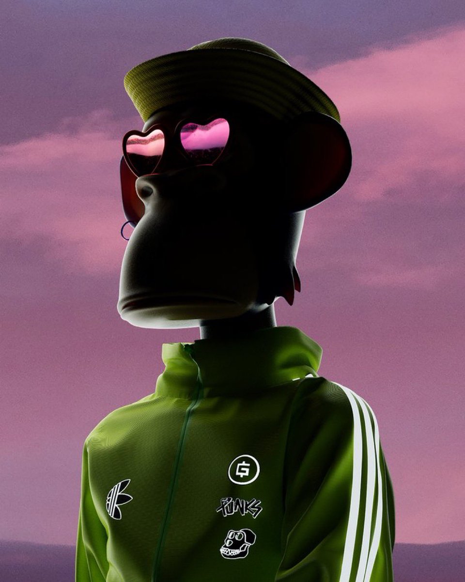 SportsCheetah's tweet photo. The biggest collab in web3 history @adidasoriginals @punkscomic @BoredApeYC @gmoneyNFT https://t.co/4m3vo31aXg